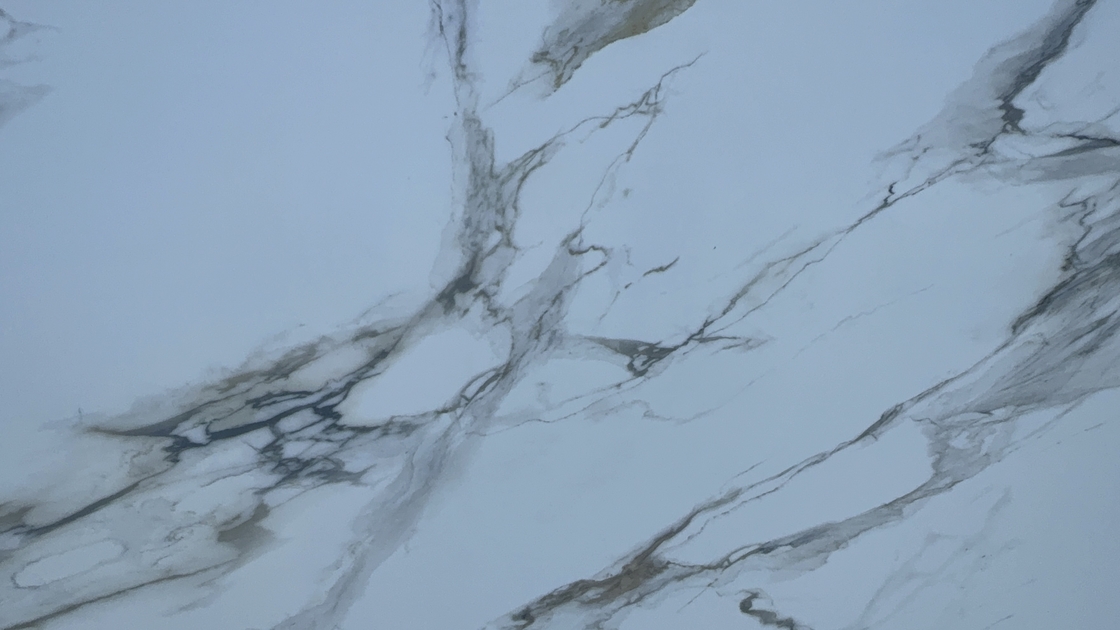 OLK1003G Calacatta Gold New Collection 전체 바디 프린트 쿼츠 스톤 HD 잉크젯 프린트 기술 슬래브