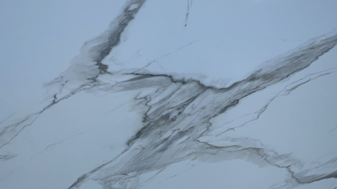 OLK1003G Calacatta Gold New Collection 전체 바디 프린트 쿼츠 스톤 HD 잉크젯 프린트 기술 슬래브